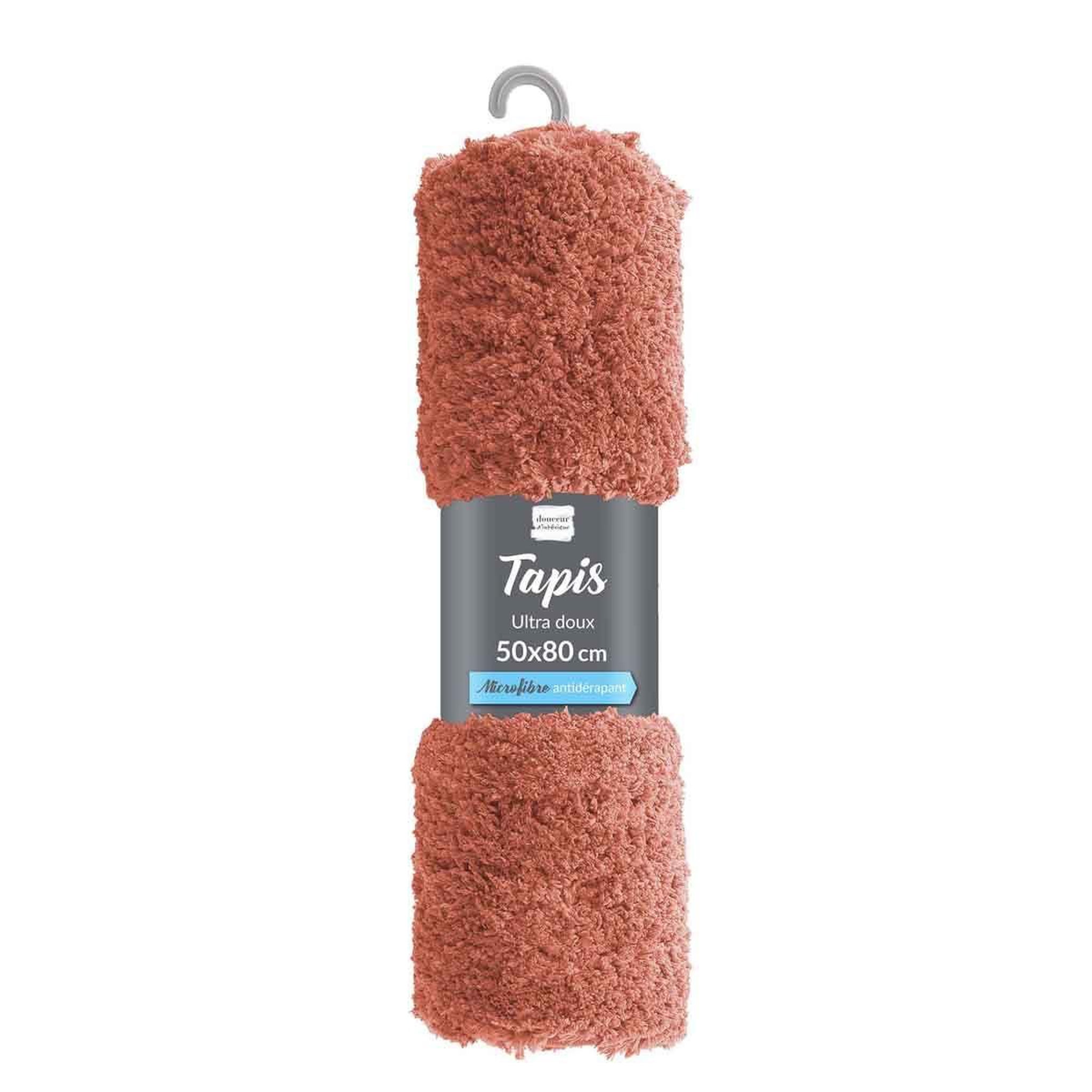 Voir la diapositive 3 : Douceur d'Intérieur Tapis de bain  softness  50x80cm terracotta