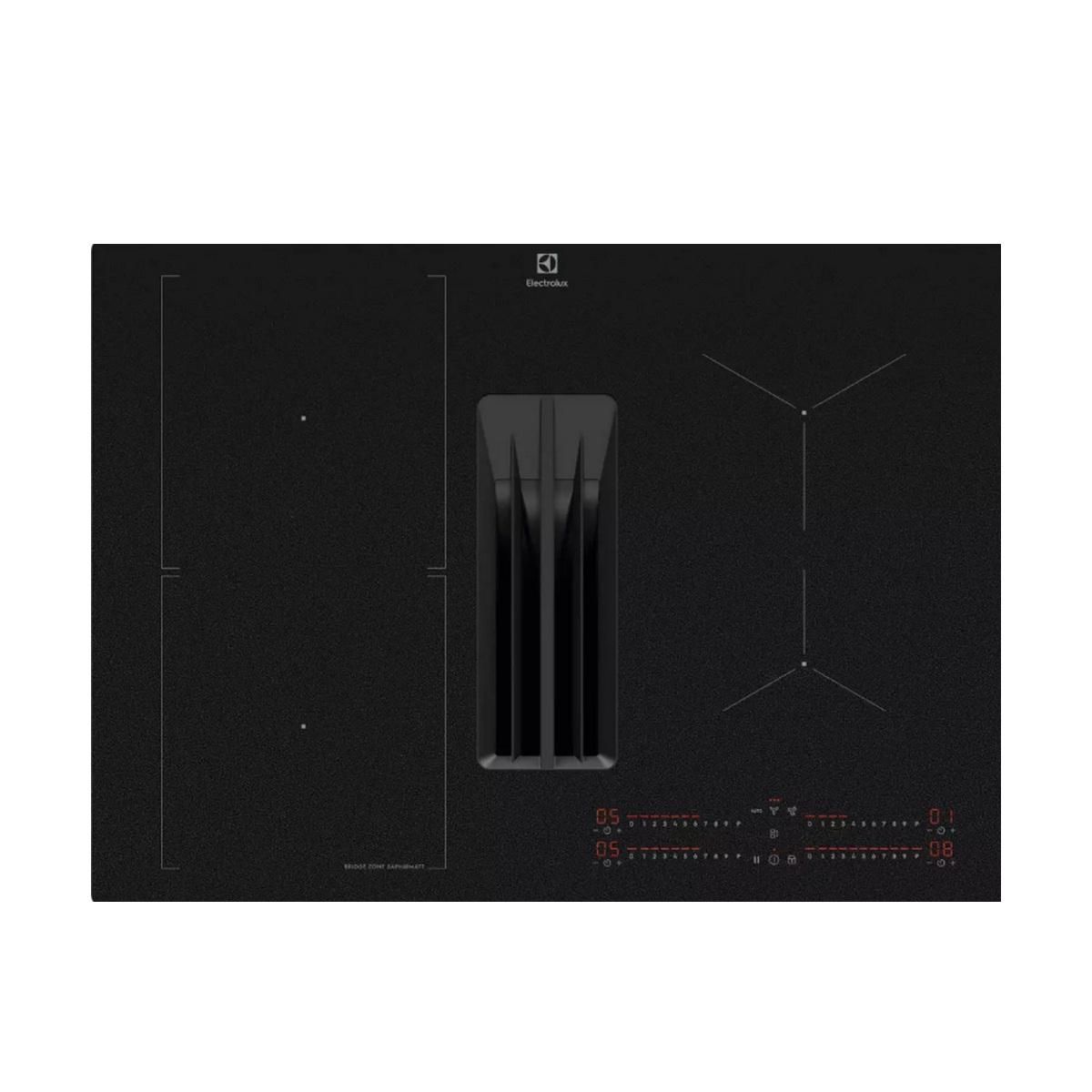 ELECTROLUX Table de cuisson aspirante induction 70cm 4feux 7350kw noir - KCC73443CZ