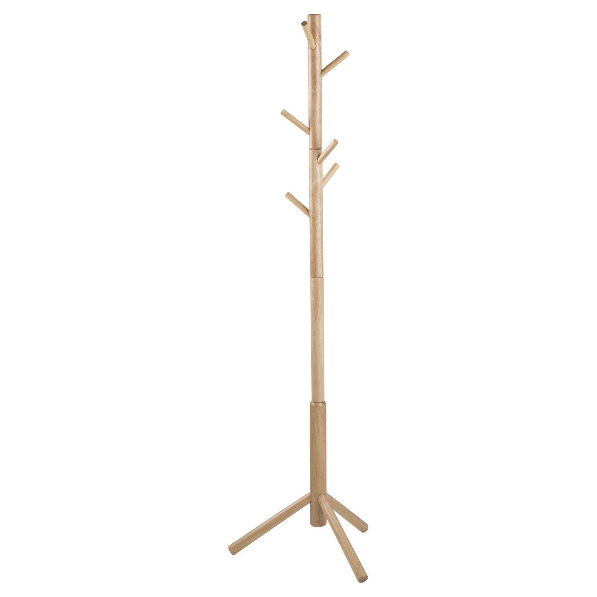 Voir la diapositive 1 : TOILINUX Porte manteau briman à 7 accroches en bois d'hévéa