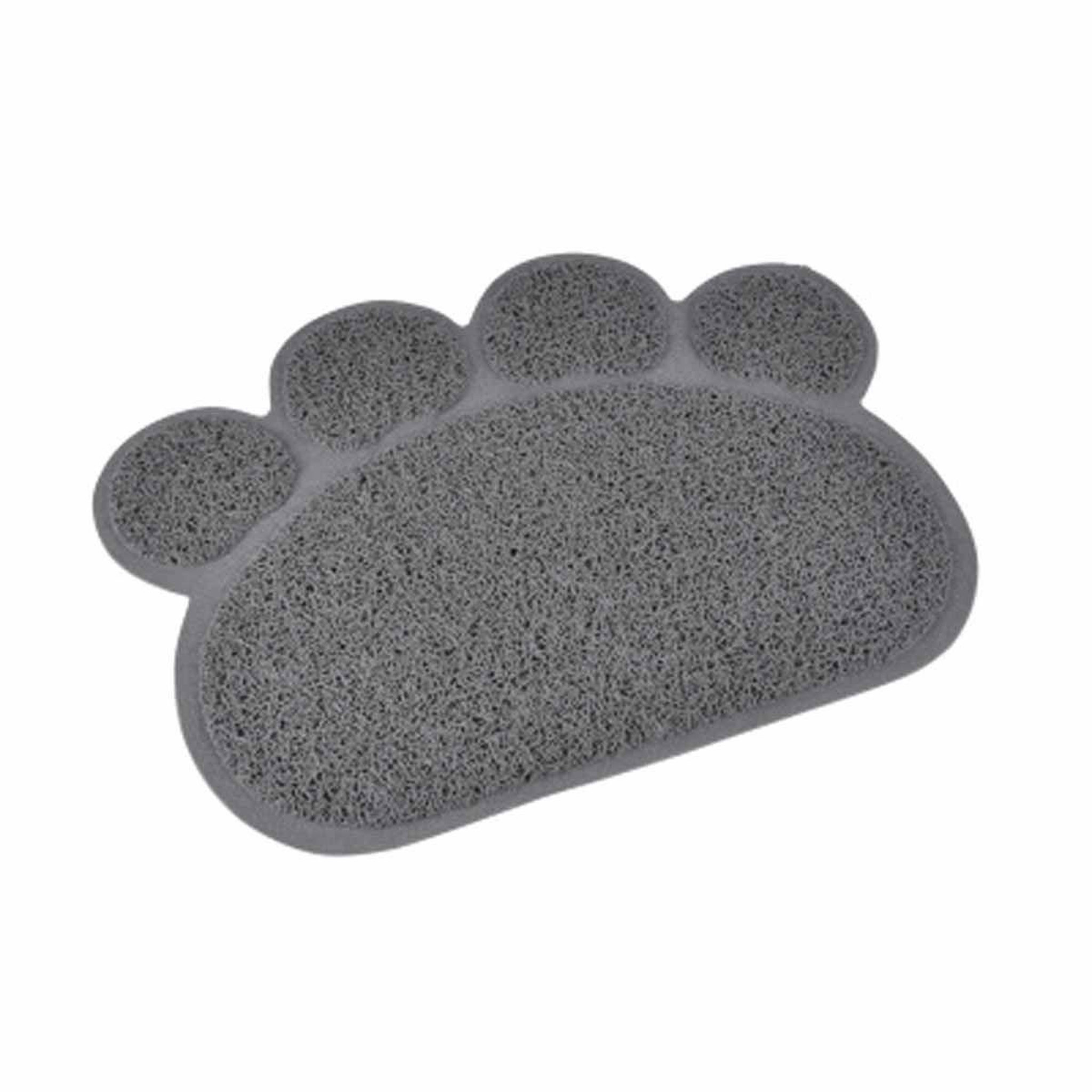 LOVE STORY Tapis repas pour chien & chat  pattes  40cm gris