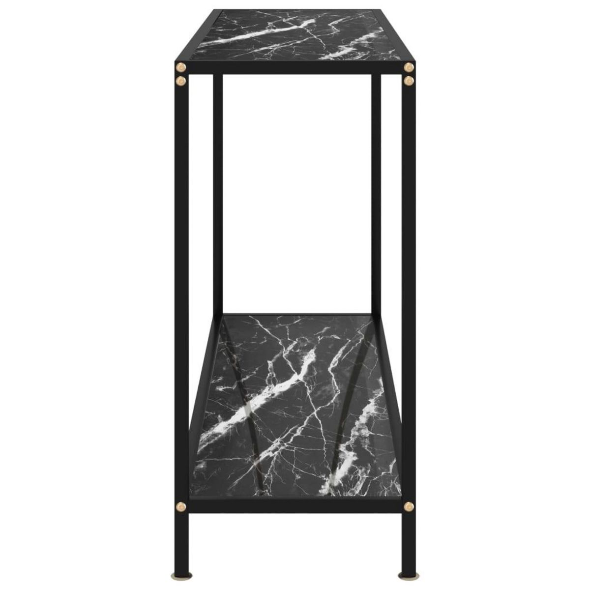 VIDAXL Table console Noir 120x35x75 cm Verre trempe