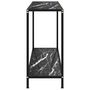 Voir la diapositive 3 : VIDAXL Table console Noir 120x35x75 cm Verre trempe