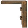 Voir la diapositive 3 : VIDAXL Table de bar murale Chene fume 102x45x103,5cm Bois d'ingenierie