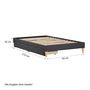 Voir la diapositive 3 : HomeStyle4U Lit capitonné avec matelas 90x200 cm 2 tiroirs