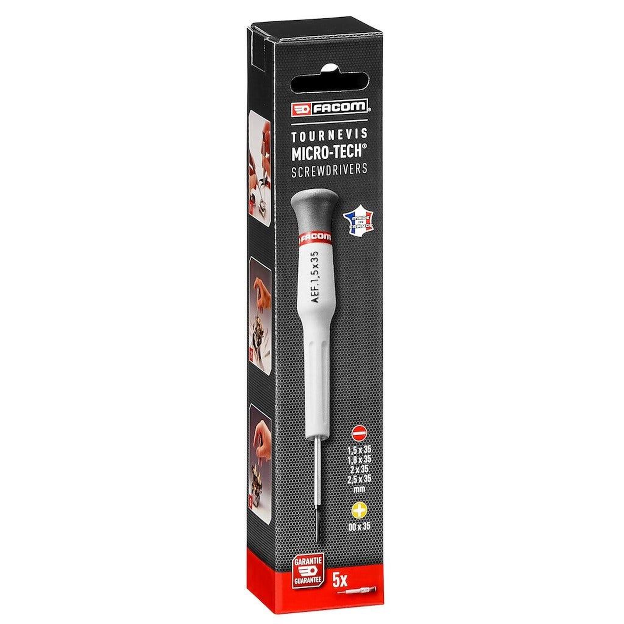 FACOM Set 5 tournevis micro-tech fente phillips
