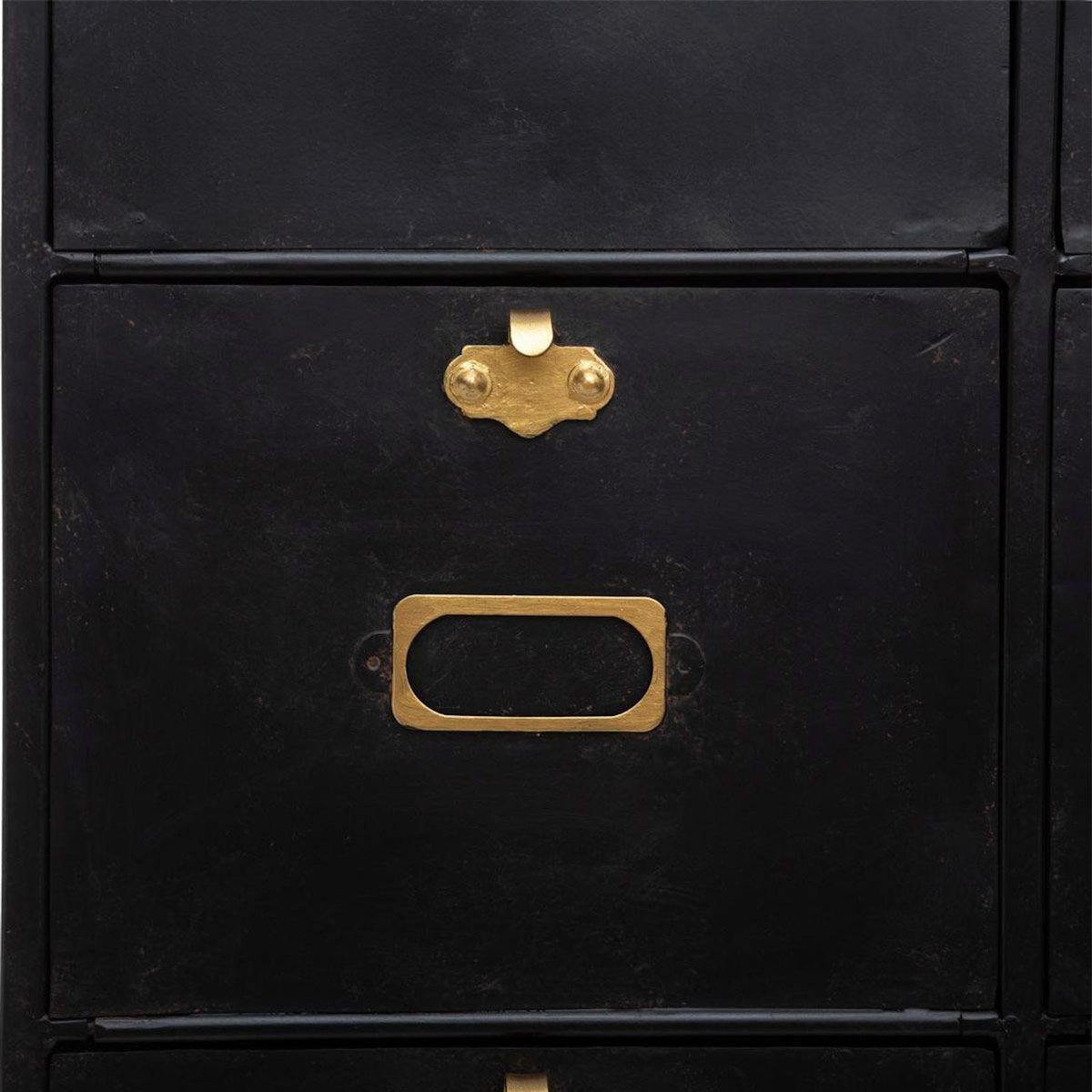 ATMOSPHERA Commode Design 10 Tiroirs  Ivan  122cm Noir