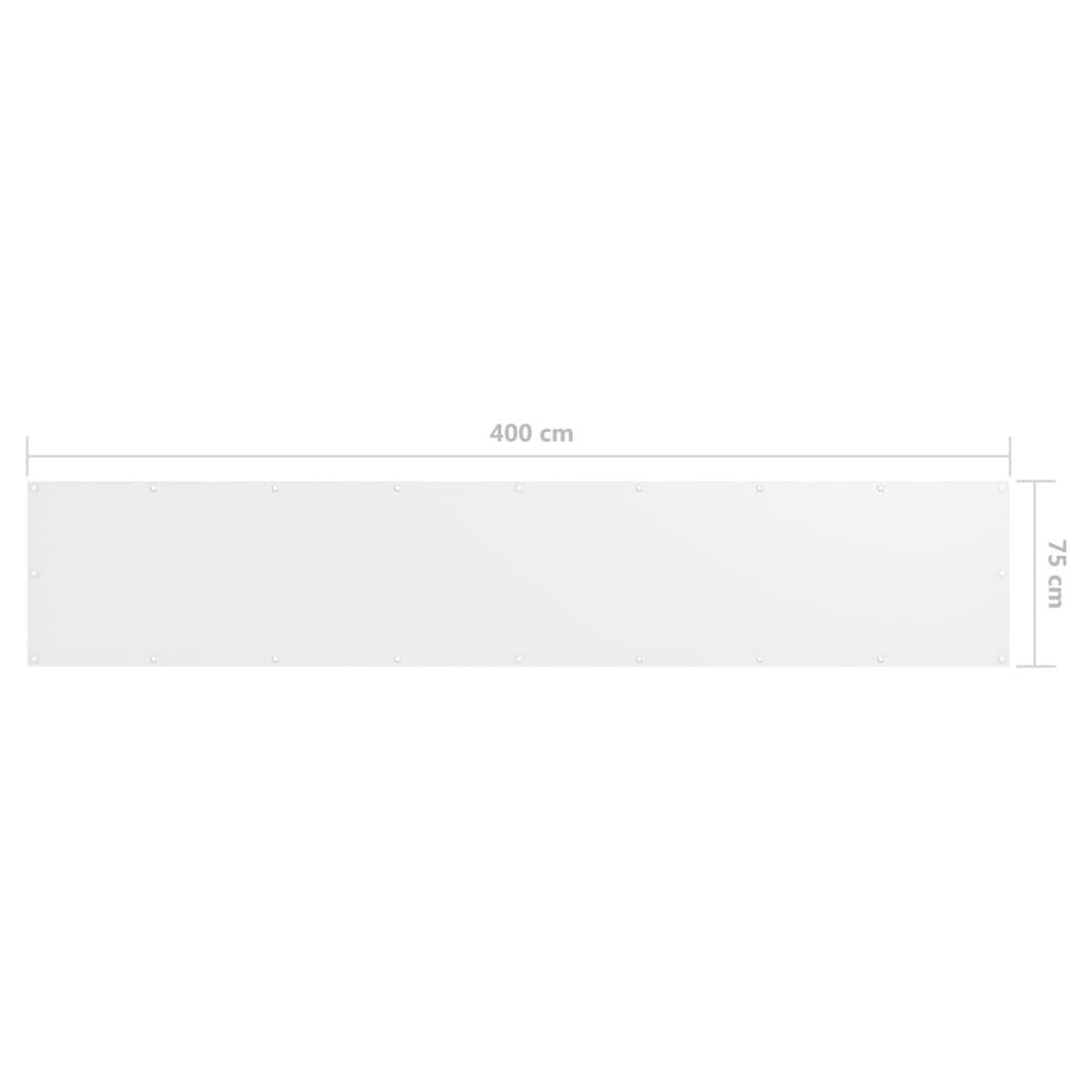 Voir la diapositive 5 : VIDAXL Ecran de balcon Blanc 75x400 cm Tissu Oxford