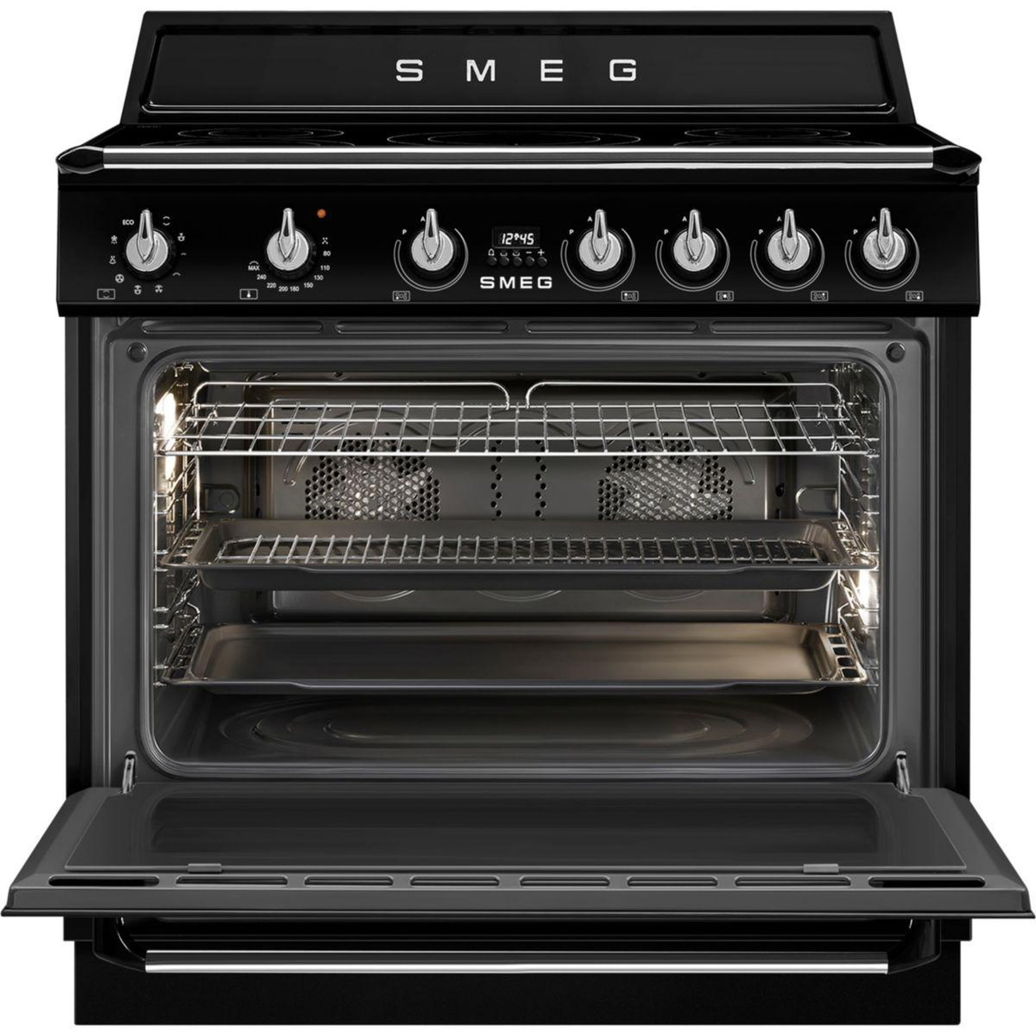 Voir la diapositive 3 : SMEG Piano de cuisson induction tr90imbl