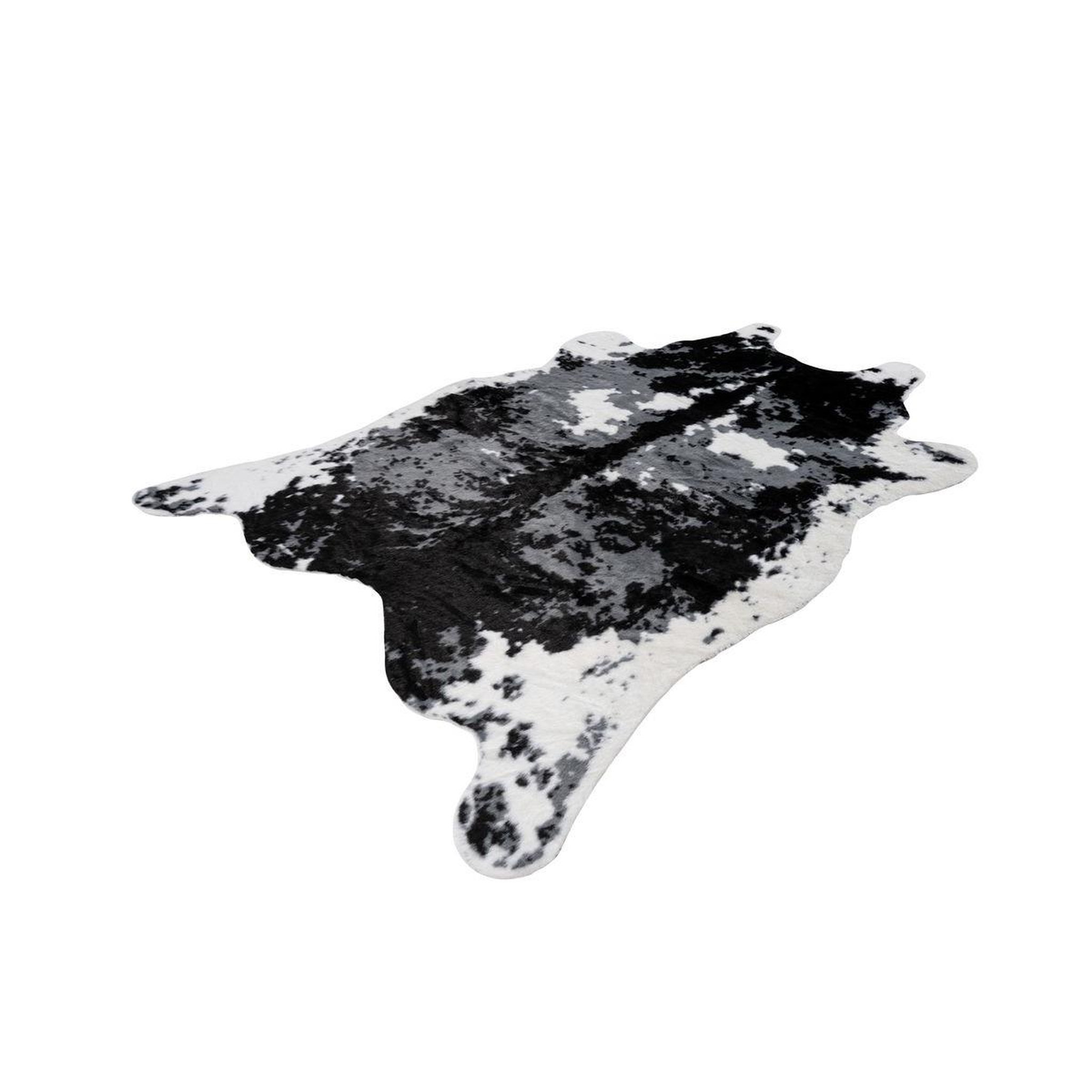 Voir la diapositive 4 : Paris Prix Tapis imitation peau de vache  desert  160x230cm noir & blanc
