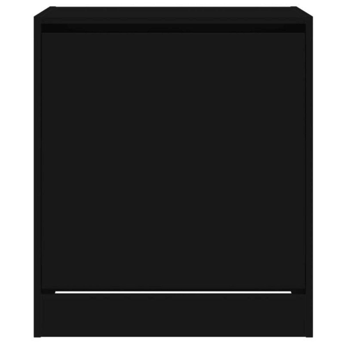 VIDAXL Armoire à chaussures noir 60x42x69 cm bois d ingénierie