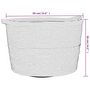 Voir la diapositive 6 : VIDAXL Panier a linge beige et blanc Ø60x36 cm coton