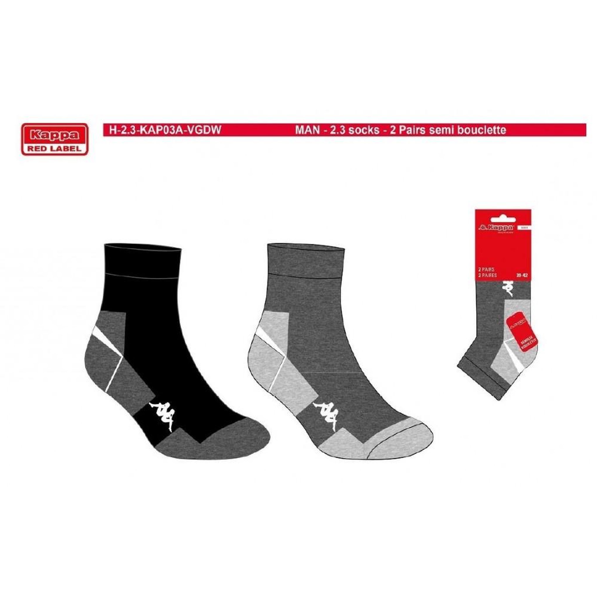 Voir la diapositive 4 : KAPPA Chaussettes Homme QUARTER KAPPA