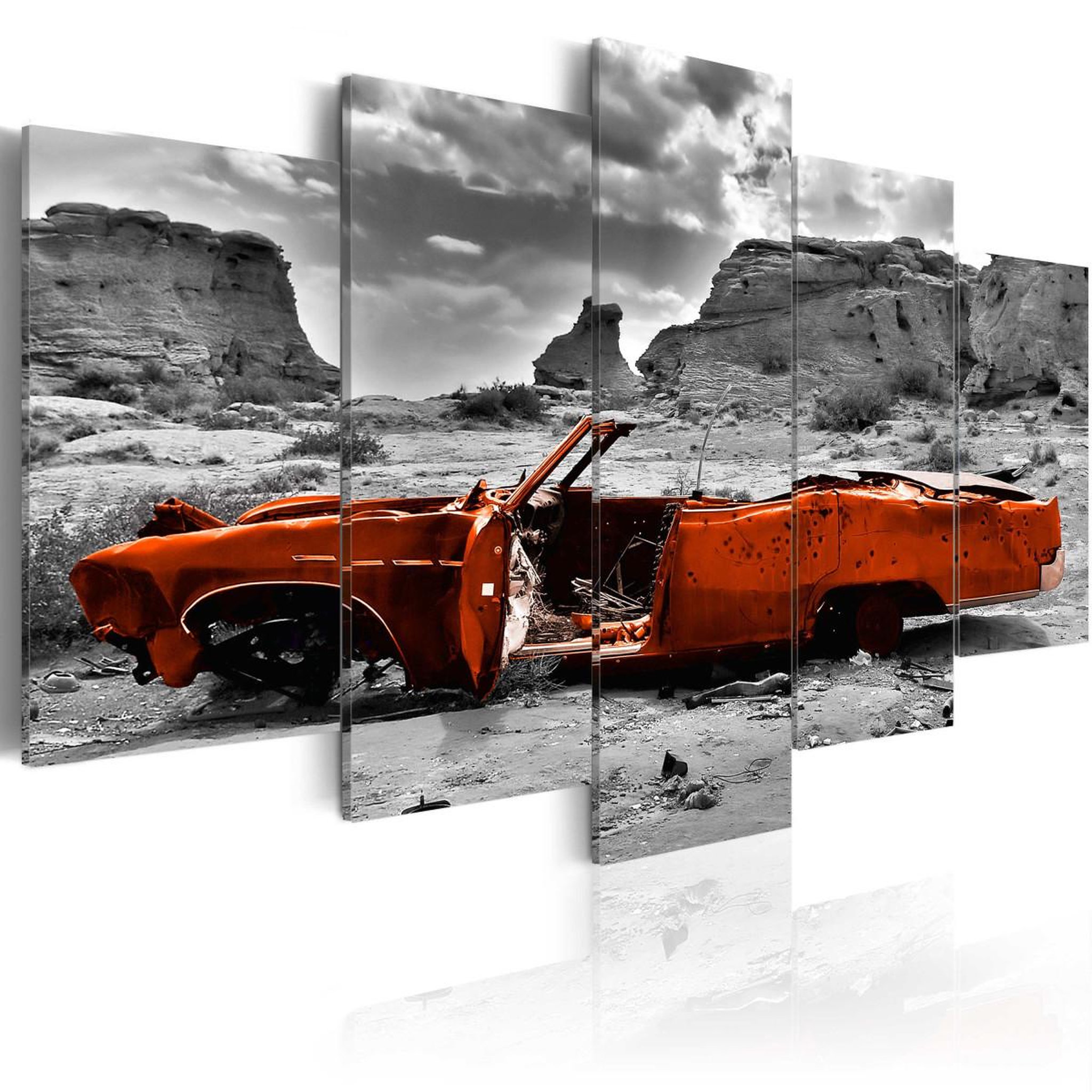 Voir la diapositive 1 : Paris Prix Tableau Imprimé  Orange Car