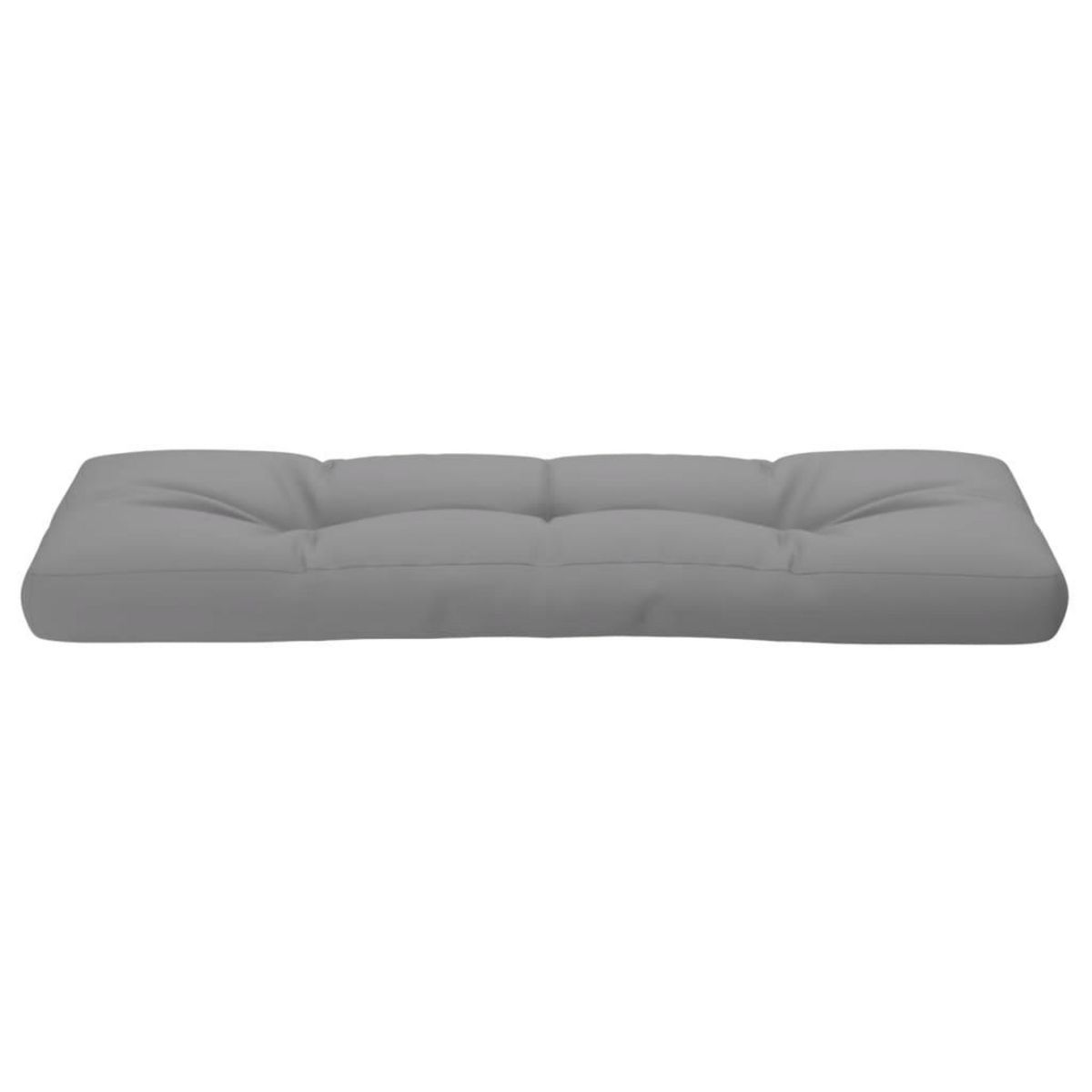 VIDAXL Coussin de palette gris 120x40x12 cm tissu