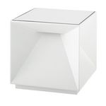 Lumisky Lampe de table cube LED CUBOX Blanc Aluminium 10 cm