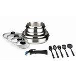 Arthur Martin Batterie de cuisine 15 pièces Induction inox amovible