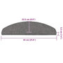 Voir la diapositive 6 : VIDAXL Tapis d'escalier auto-adhesifs 30 pcs gris 65x22,5x3,5 cm