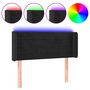 Voir la diapositive 2 : VIDAXL Tete de lit a LED Noir 83x16x78/88 cm Velours