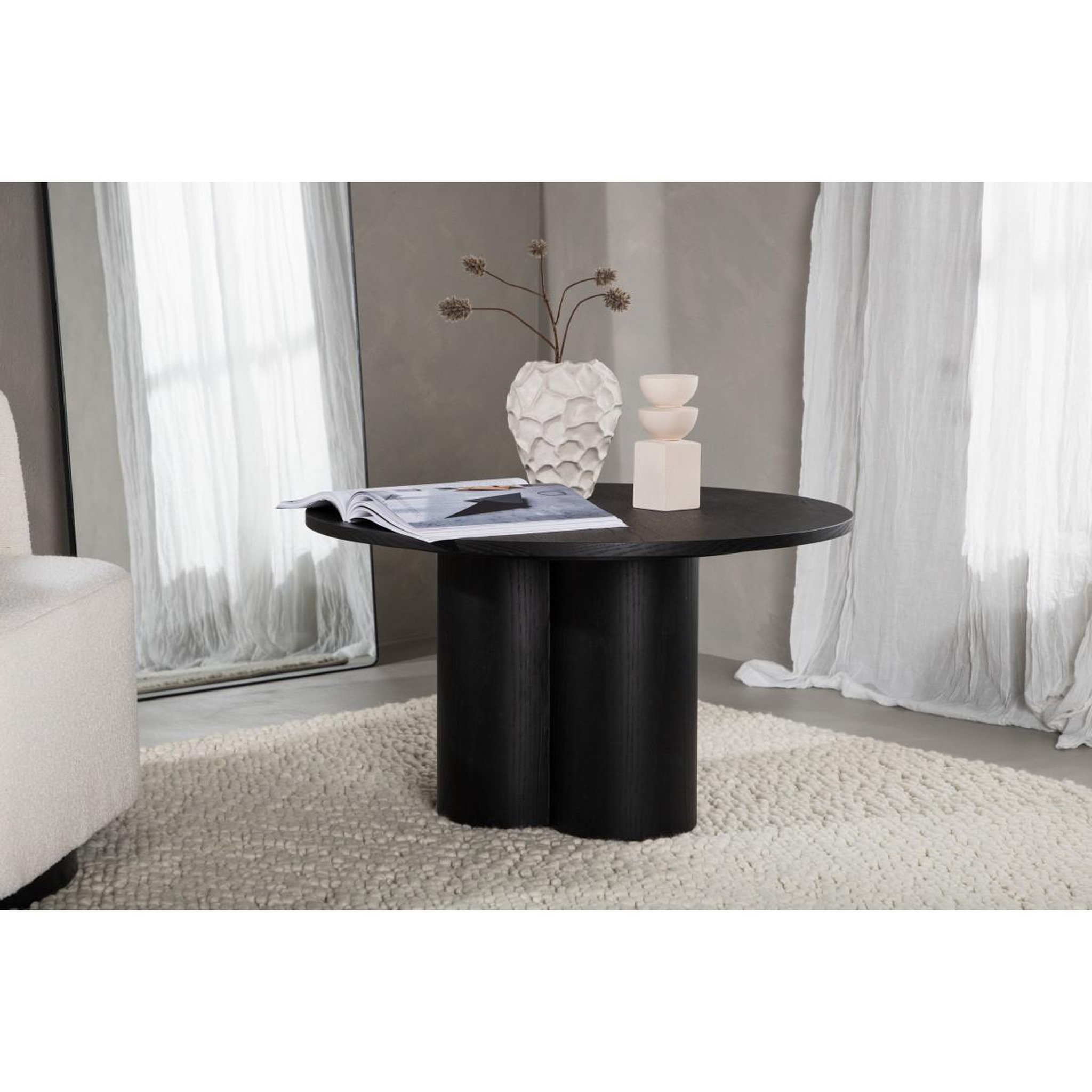 Voir la diapositive 6 : Paris Prix Table basse ronde  olivia  80cm noir