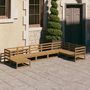 Voir la diapositive 1 : VIDAXL Salon de jardin 8 pcs marron miel bois de pin massif