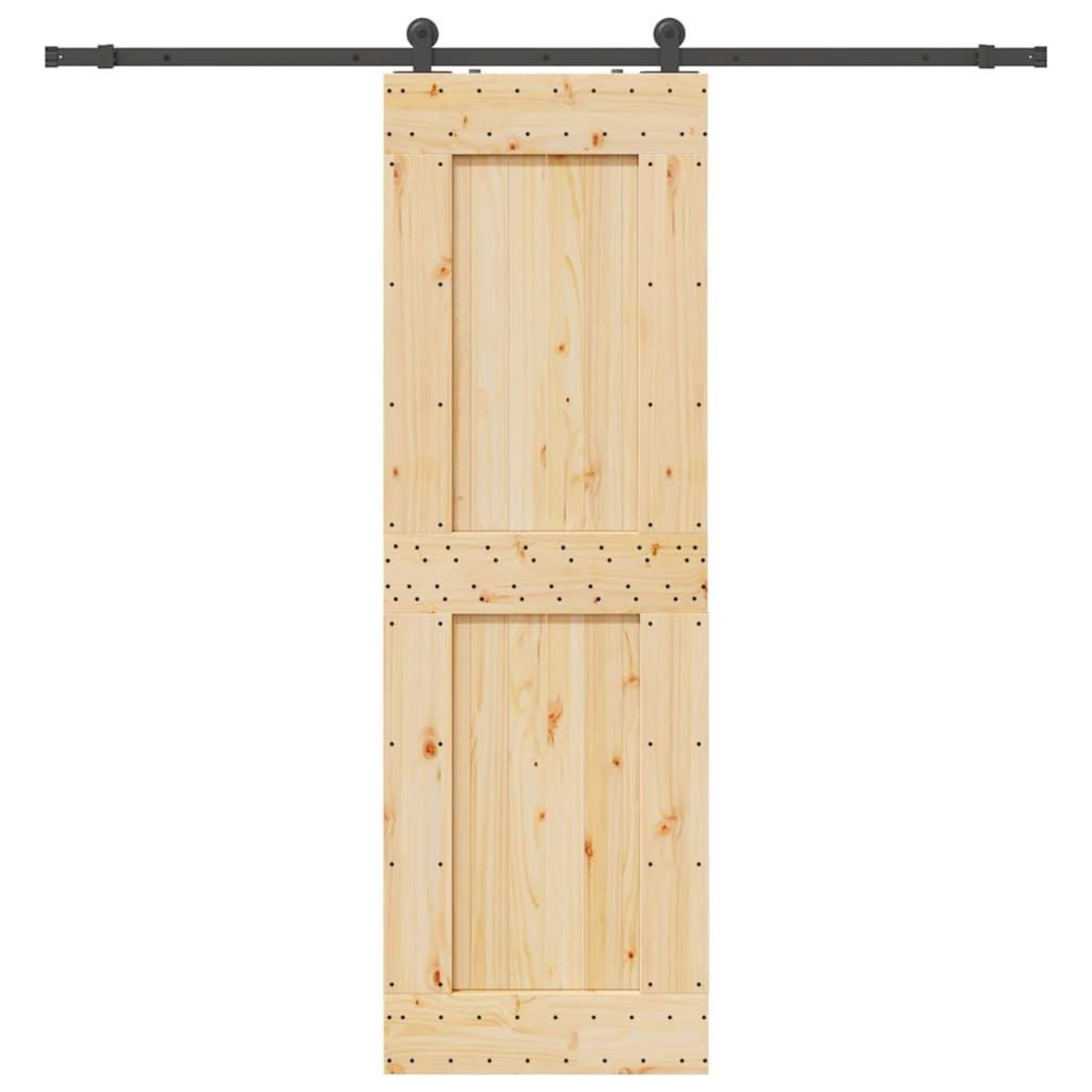VIDAXL Porte coulissante et kit de quincaillerie 70x210 cm pin massif