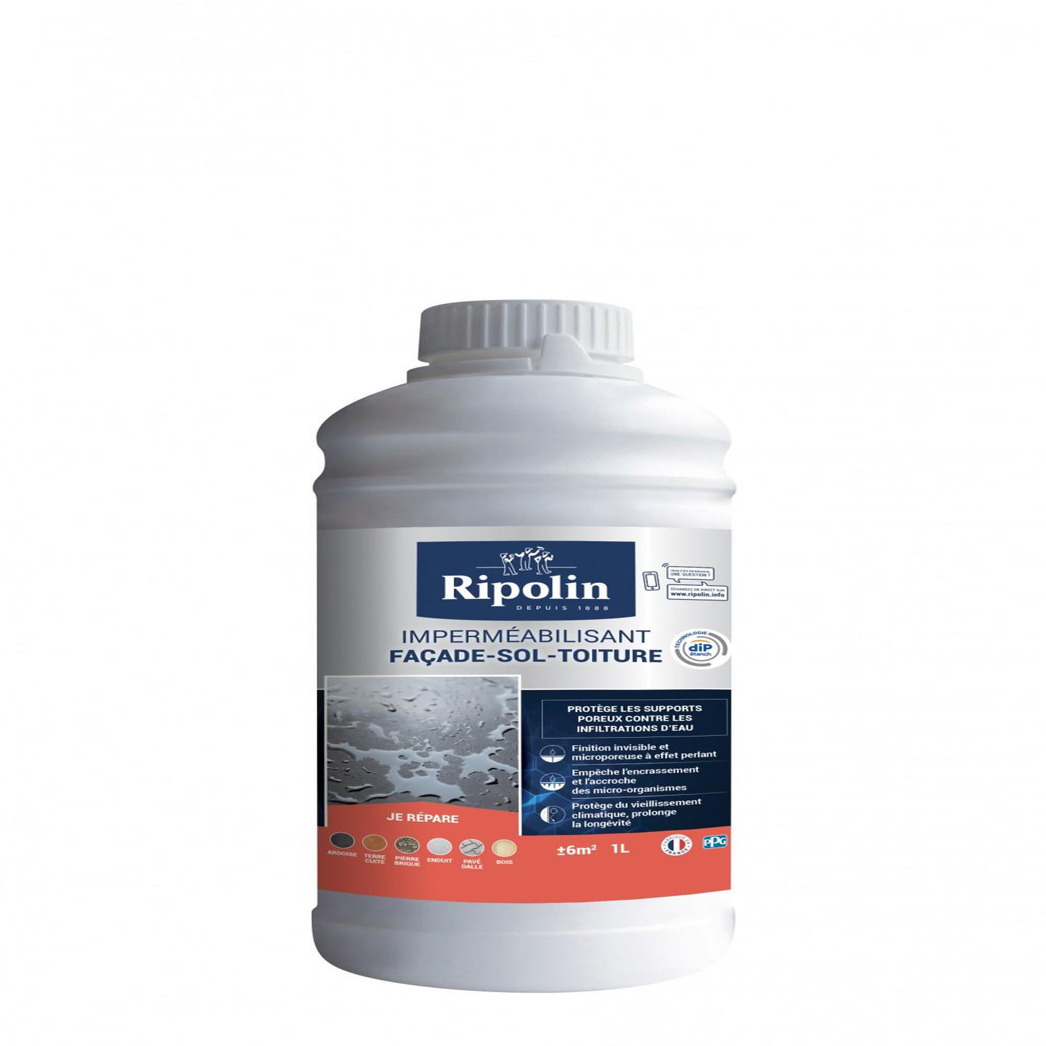 CENTRALE BRICO RIPOLIN Imperméabilisant façade et sol incolore 1l