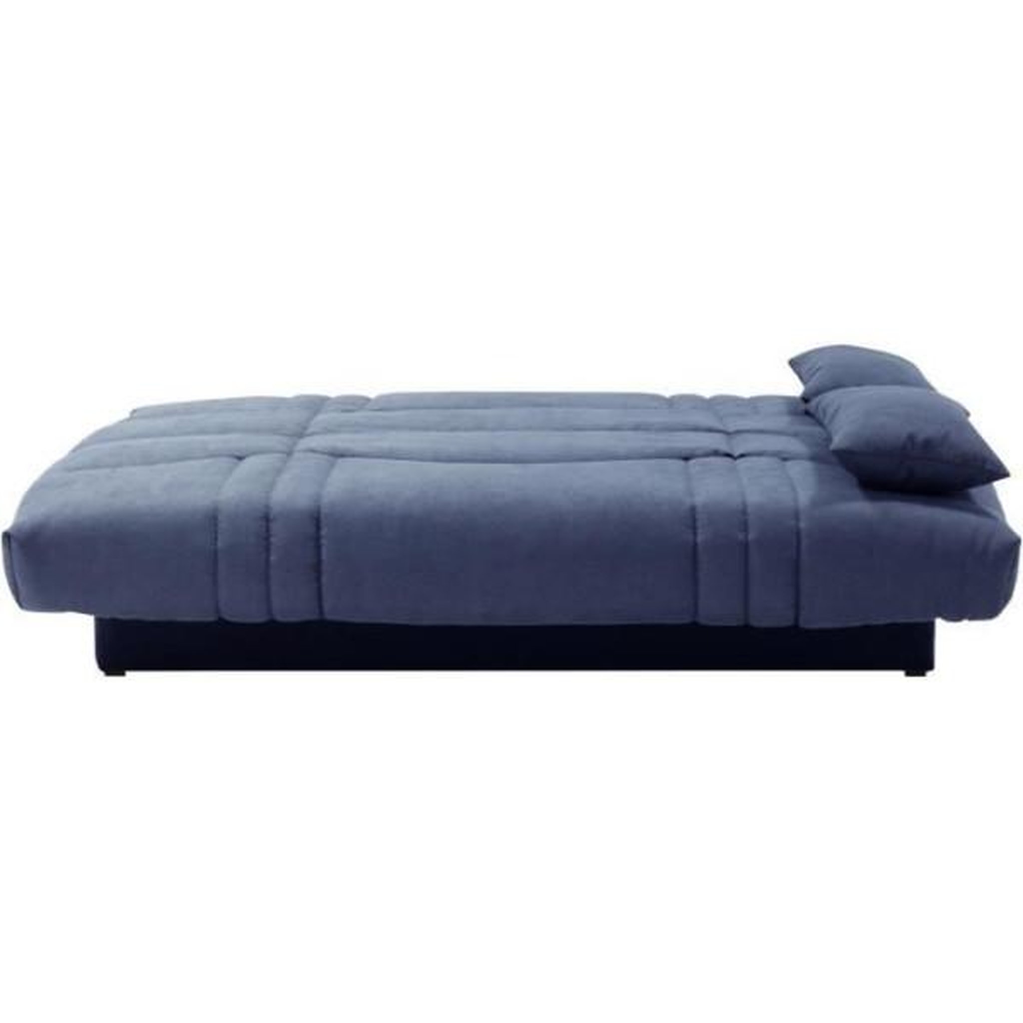 Voir la diapositive 4 : MARKET24 Clic clac 3 places THELMA - Tissu Soro bleu foncé - Couchage 125x190 cm - L190 x P92 x H96 cm
