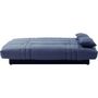Voir la diapositive 4 : MARKET24 Clic clac 3 places THELMA - Tissu Soro bleu foncé - Couchage 125x190 cm - L190 x P92 x H96 cm