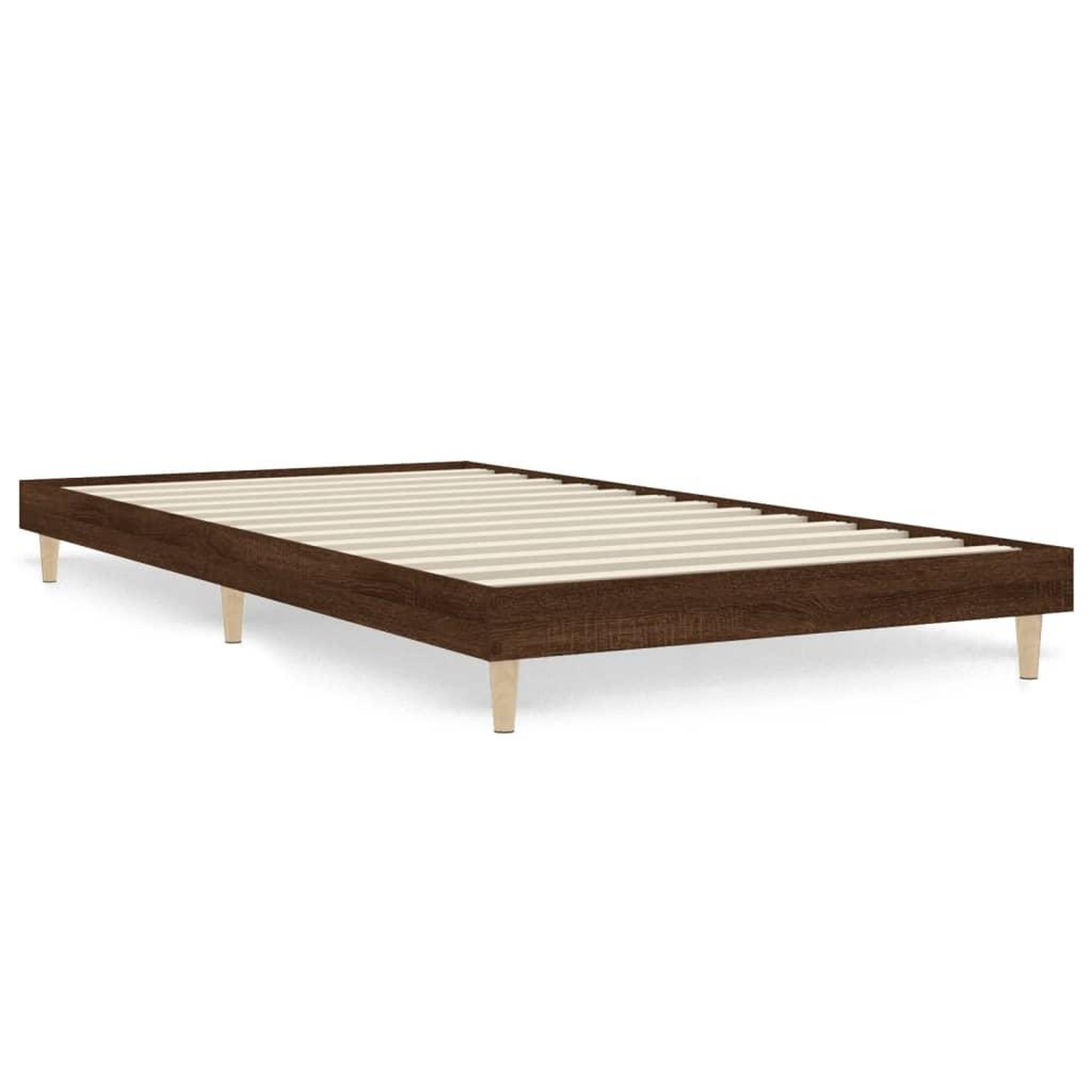 Voir la diapositive 2 : VIDAXL Cadre de lit sans matelas chene marron 100x200 cm