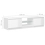 Voir la diapositive 6 : VIDAXL Meuble TV avec lumieres LED blanc brillant 140x40x35,5 cm