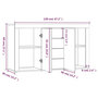 Voir la diapositive 6 : VIDAXL Buffet Sonoma gris 120x36x69 cm Bois d'ingenierie