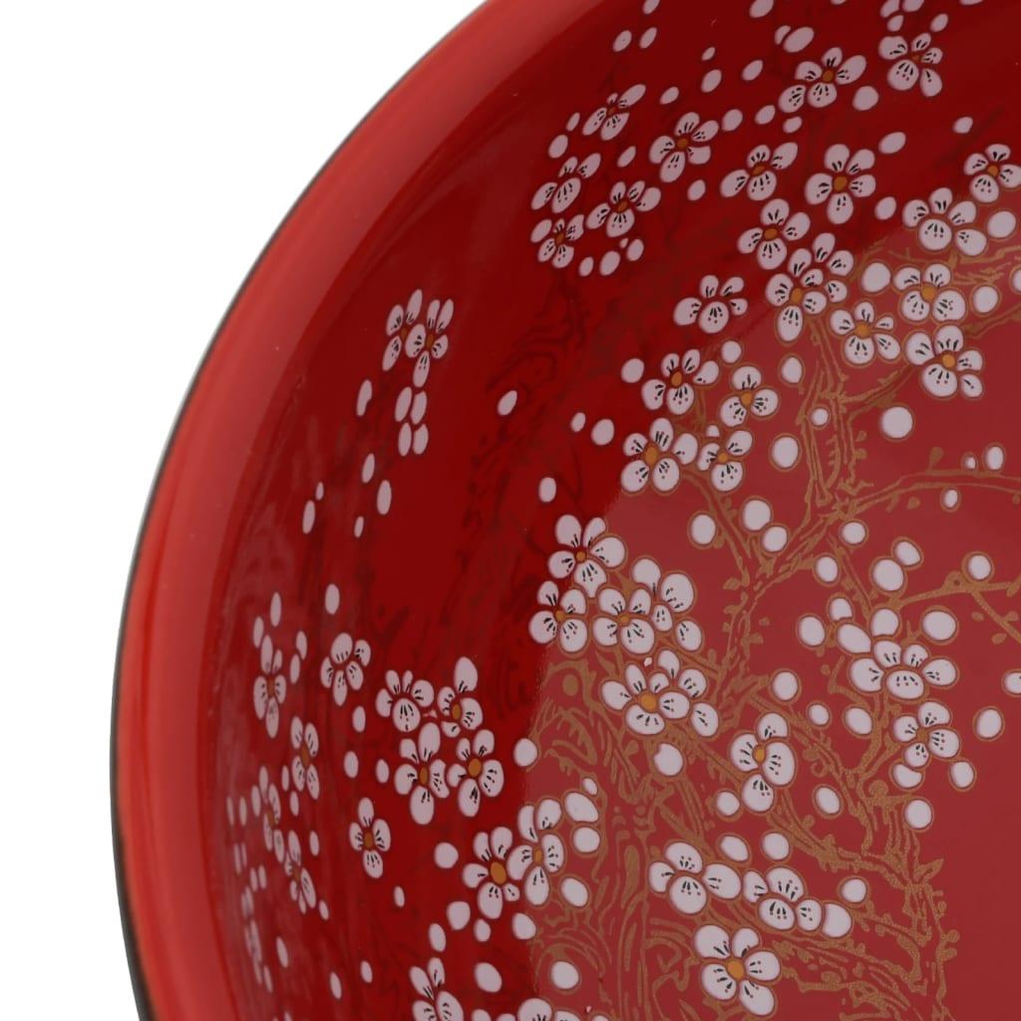 Voir la diapositive 5 : VIDAXL Vasque a poser noir et rouge rond Φ41x14 cm ceramique