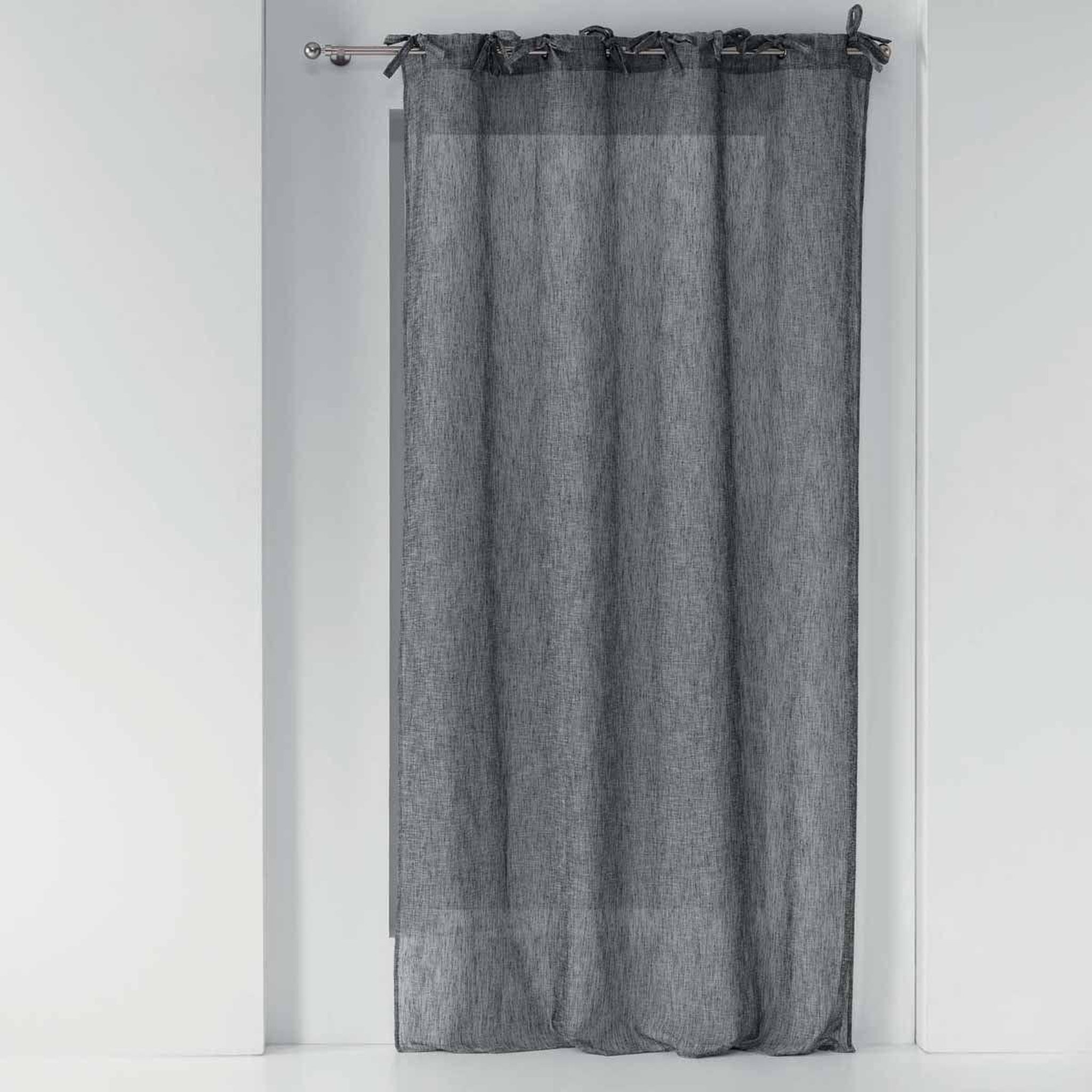 Douceur d'Intérieur Rideau voilage à nouettes  charlotte  140x240cm anthracite
