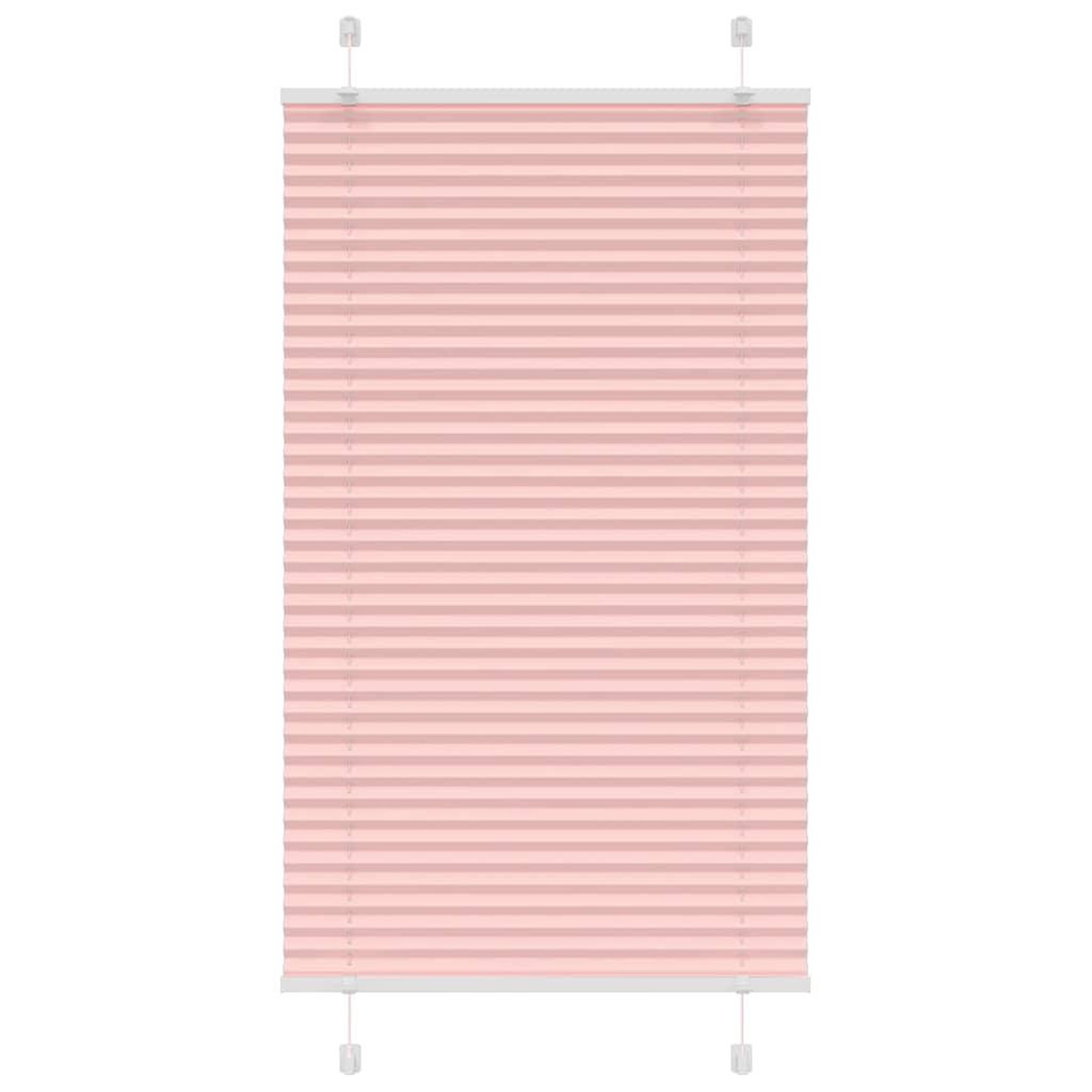 VIDAXL Store plisse rose 80x150 cm largeur du tissu 79,4 cm polyester