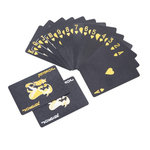 Paris Prix Lot de 3 Jeux de 54 Cartes  Waterproof  8cm Noir