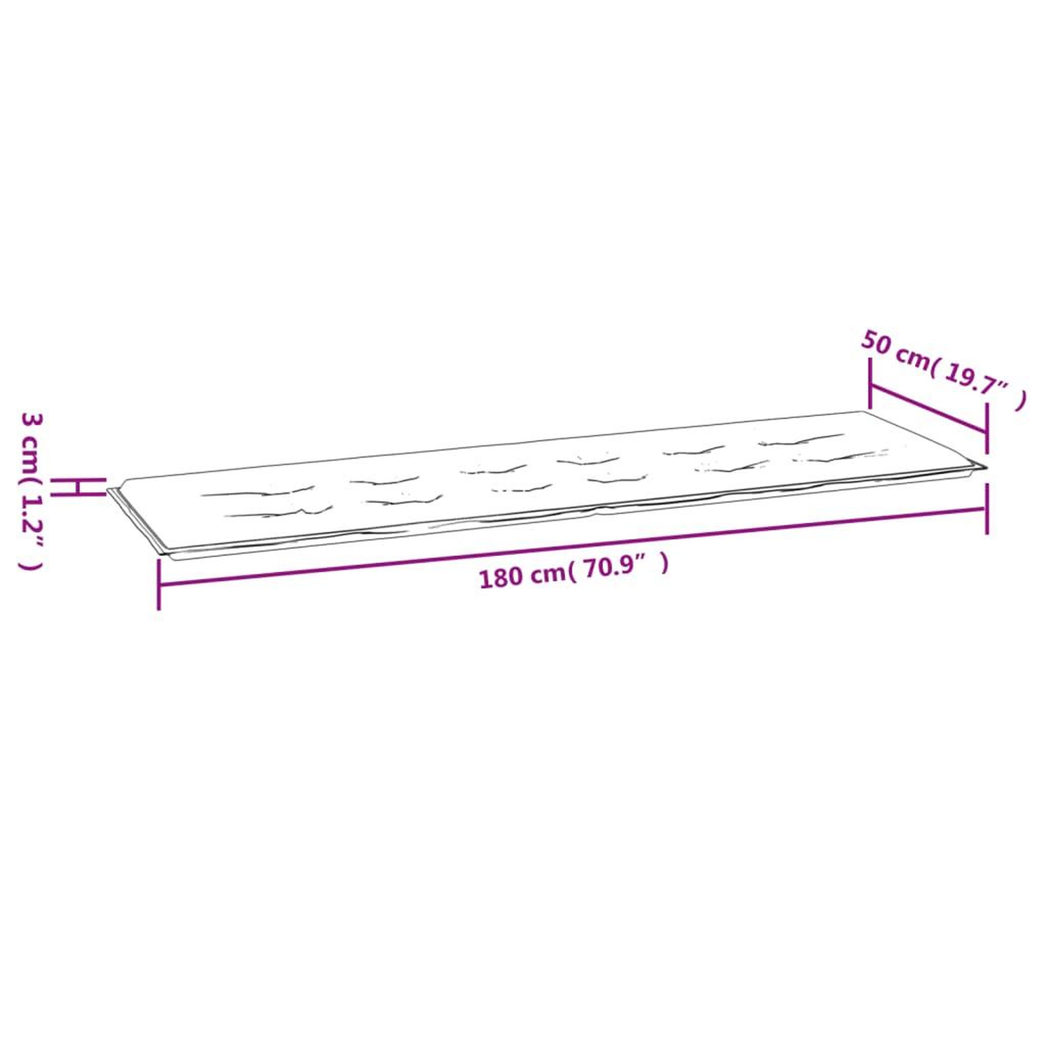 Voir la diapositive 6 : VIDAXL Coussin de banc de jardin noir 180x50x3 cm tissu oxford