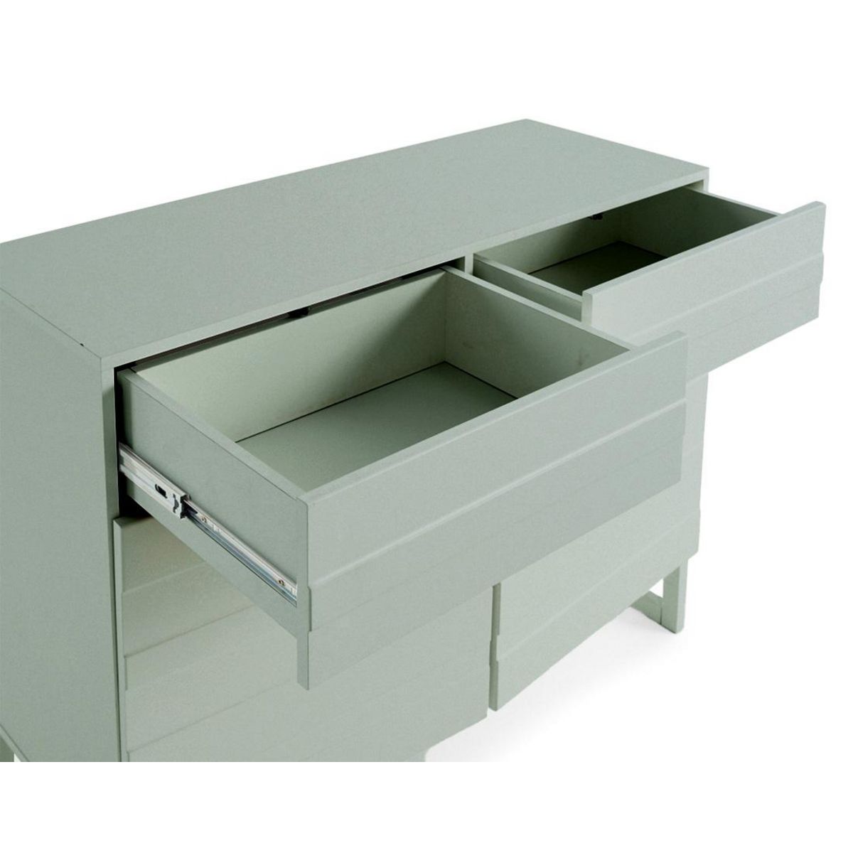 BEST MOBILIER Sofia - buffet bas - vert sauge mat - 110 cm