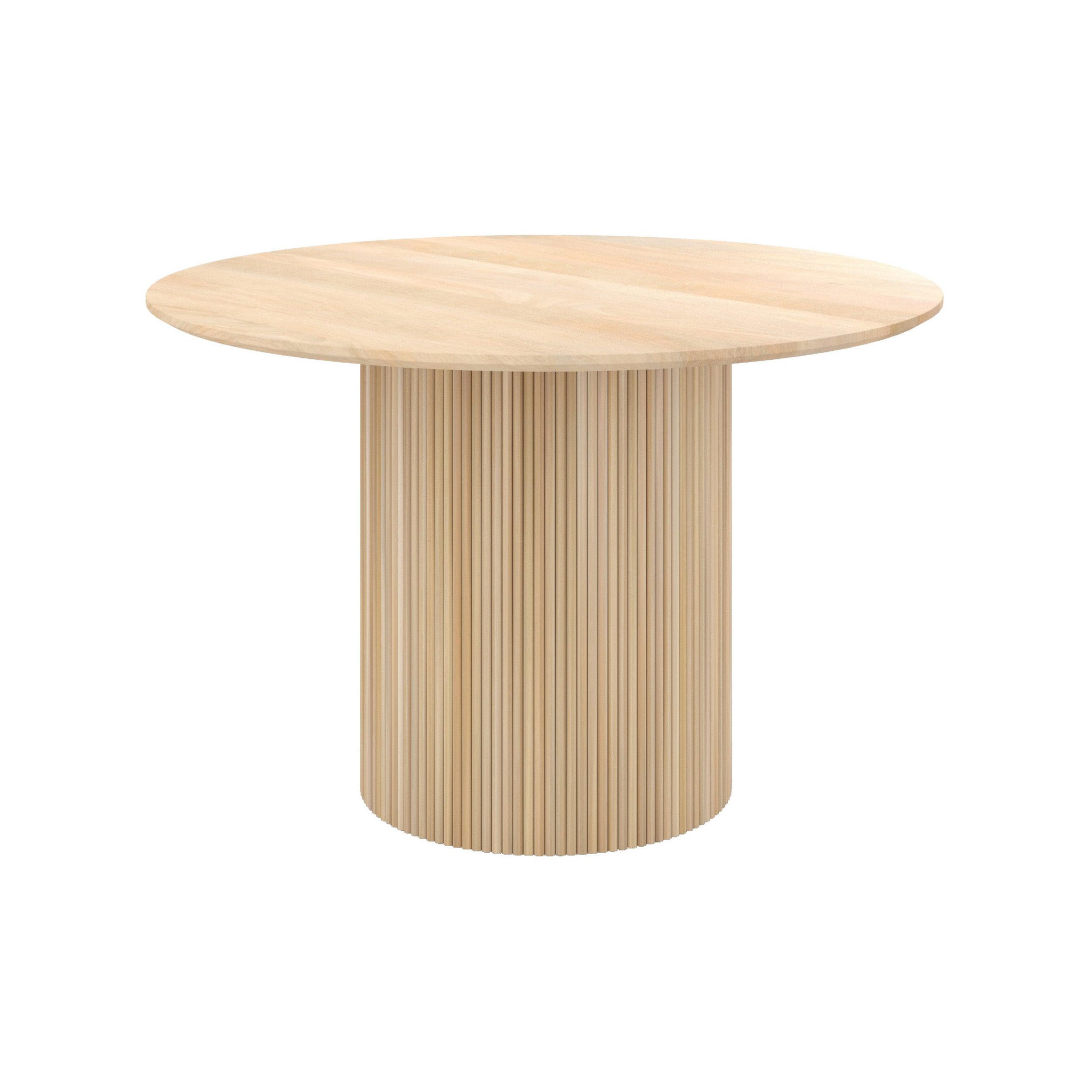MAISON PAVANE Table ronde 4 personnes en bois de manguier d120 cm-agathe