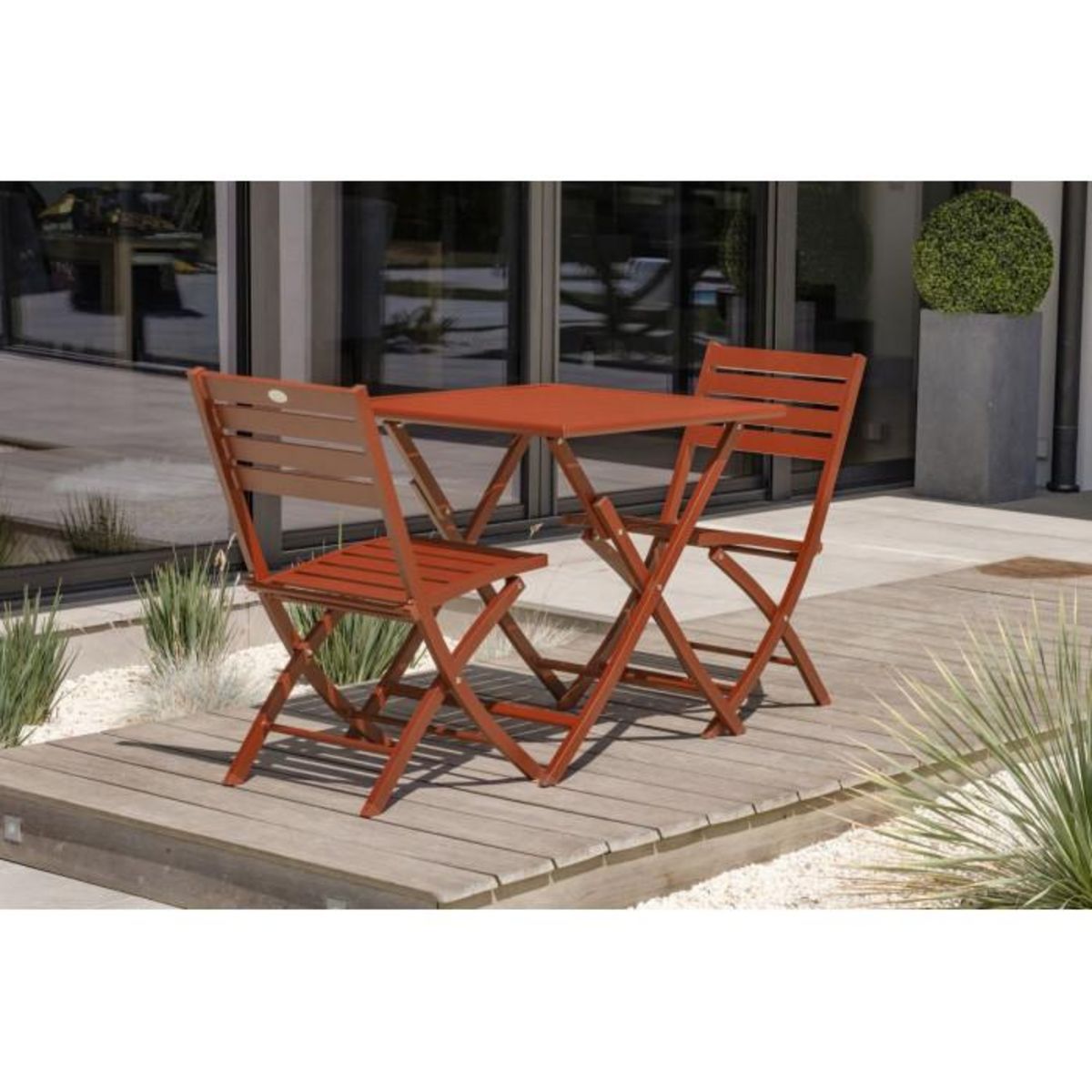 Paris Prix Chaise de Jardin Pliante  Marius  82cm Terracotta