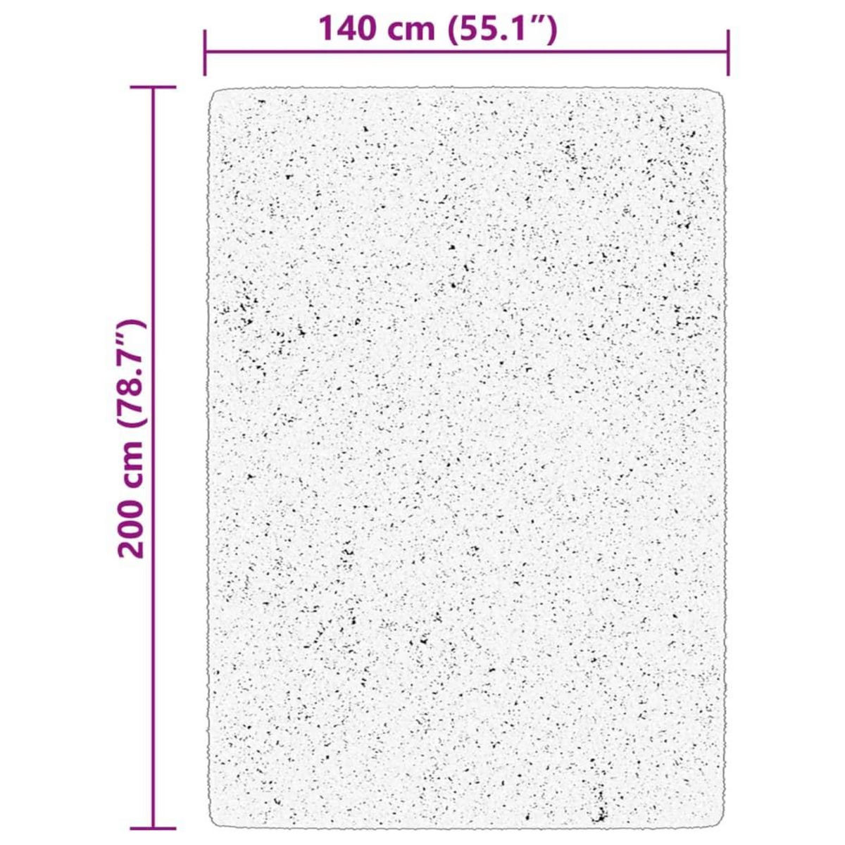 VIDAXL Tapis HUARTE a poils courts doux et lavable rouge 140x200 cm