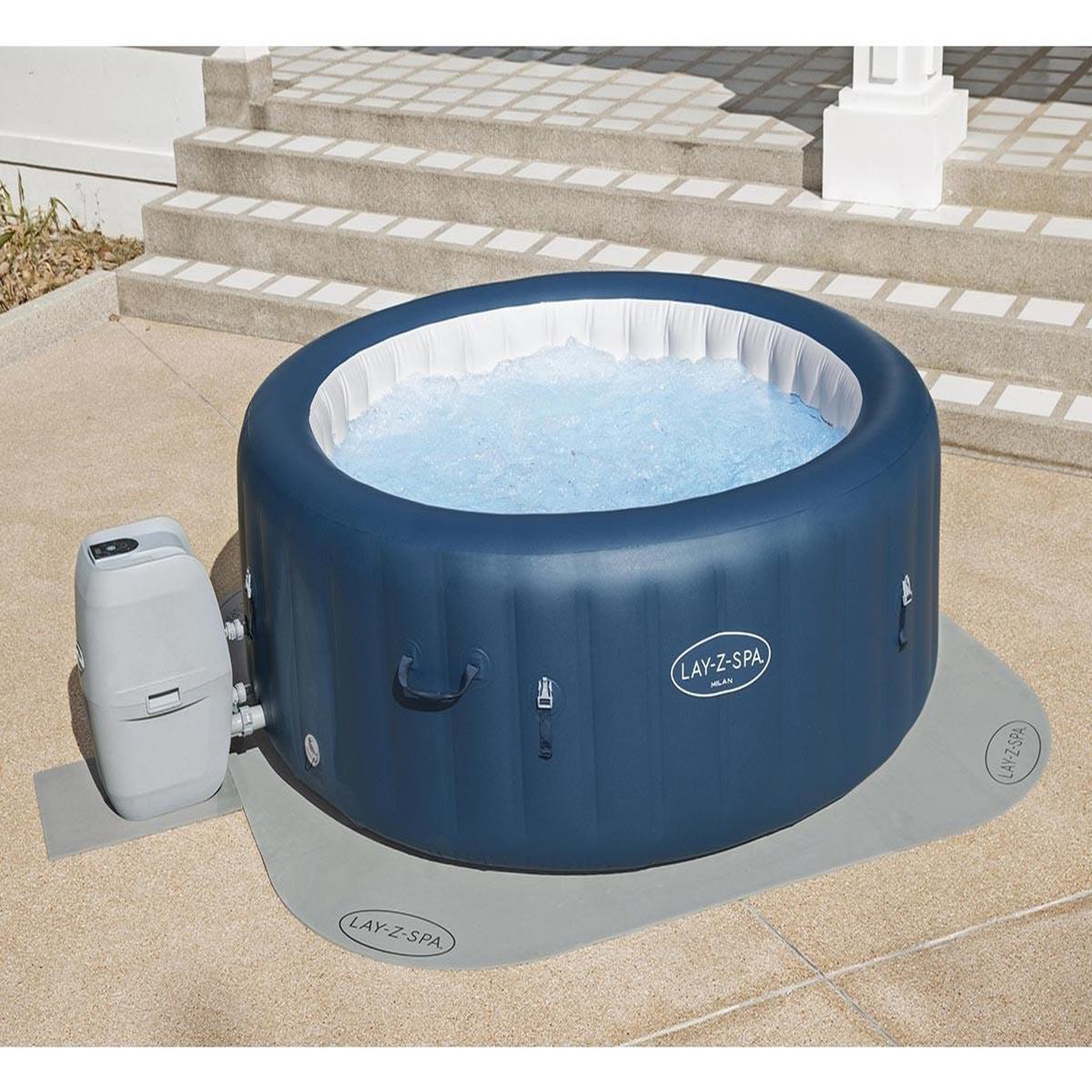 BESTWAY Tapis de sol pour spa gonflable Lay-Z-Spa carré ou rond - Bestway