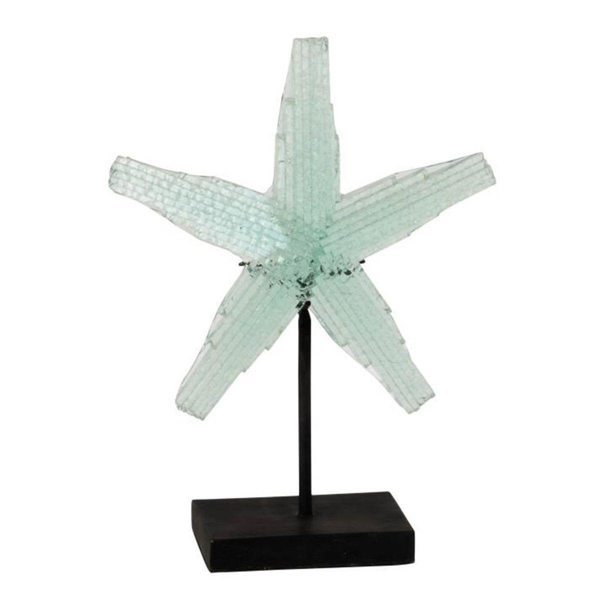 J-LINE Étoile de Mer Déco sur Pied  Dee  29cm Bleu