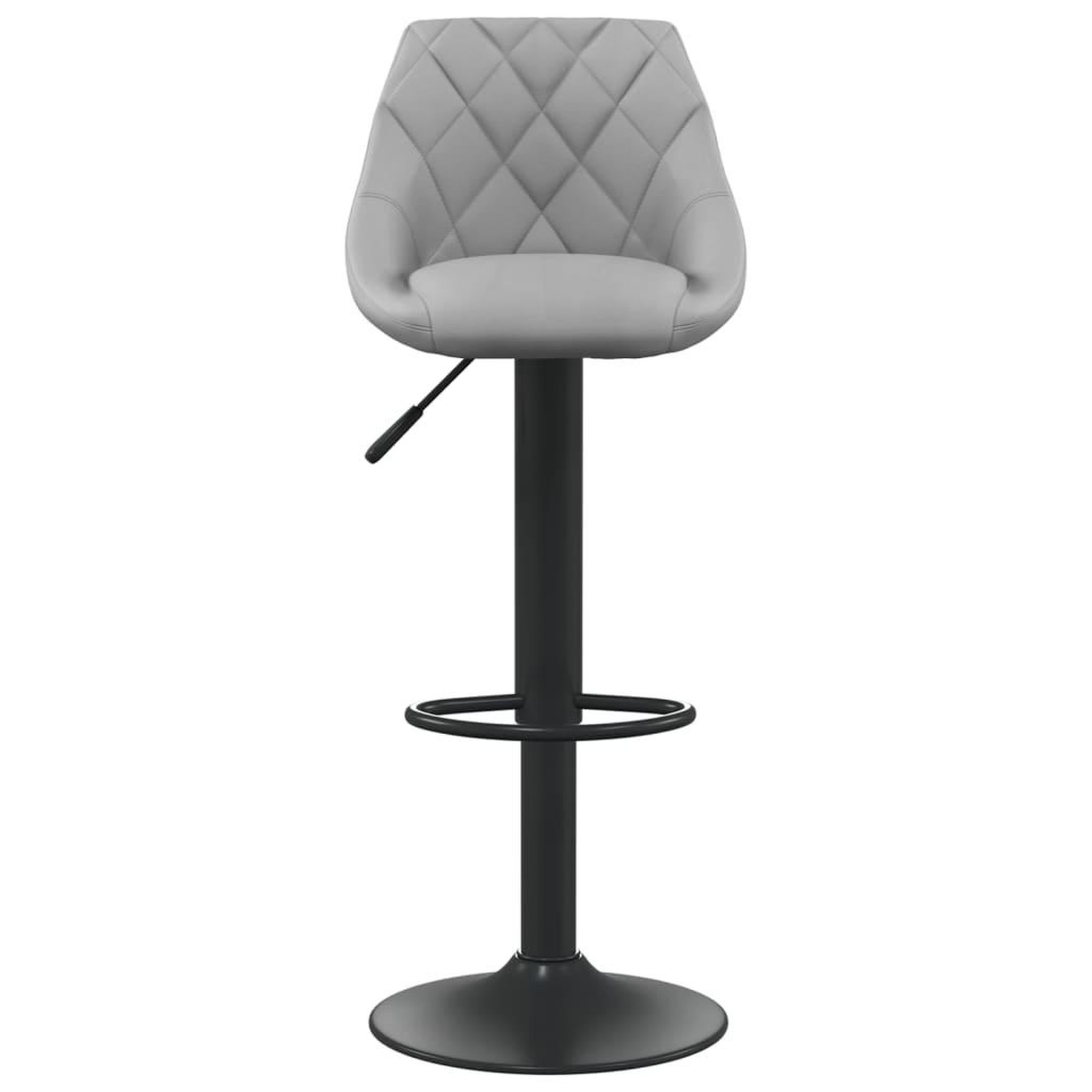 Voir la diapositive 3 : VIDAXL Tabouret de bar gris clair velours