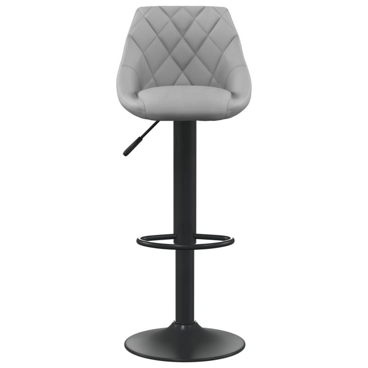 VIDAXL Tabouret de bar Gris clair Velours