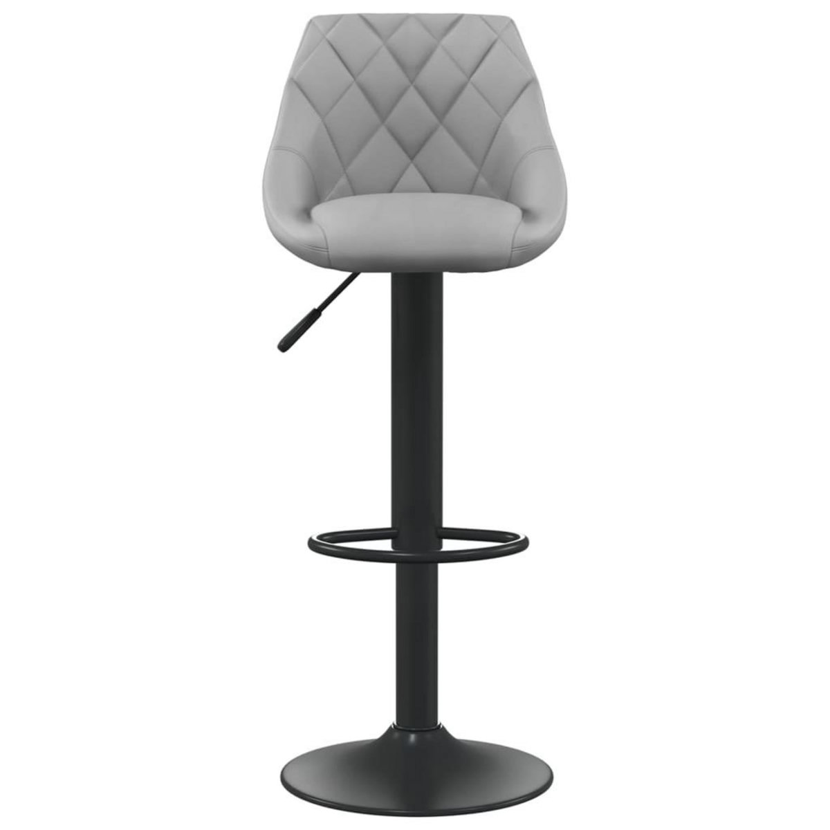 VIDAXL Tabouret de bar Gris clair Velours