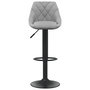 Voir la diapositive 3 : VIDAXL Tabouret de bar Gris clair Velours
