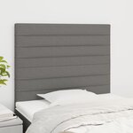 VIDAXL Tetes de lit 2 pcs Gris fonce 100x5x78/88 cm Tissu