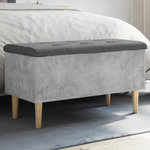 VIDAXL Banc de rangement gris béton 82x42x46 cm bois d ingénierie