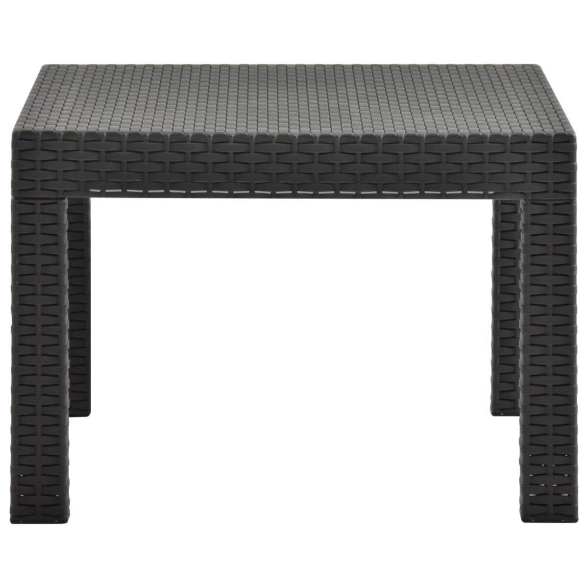 VIDAXL Table de jardin Anthracite 58x58x41 cm PP Rotin
