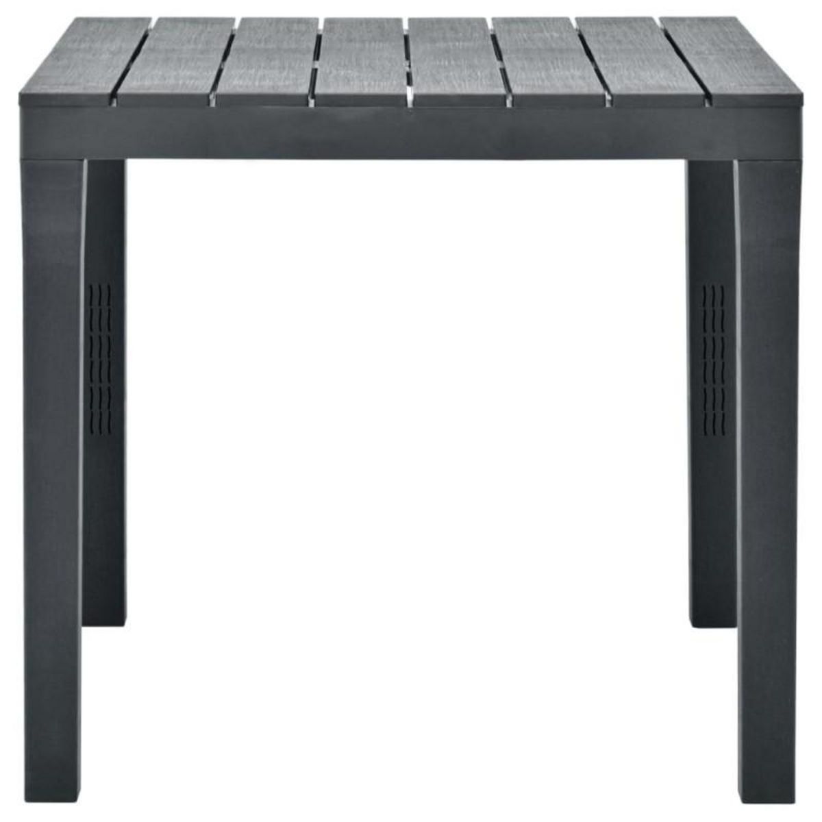 VIDAXL Table de jardin avec 2 bancs Plastique Anthracite